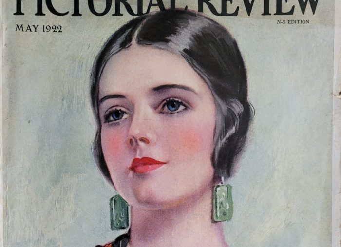 Pictorial Review magazine cover with painting of a woman