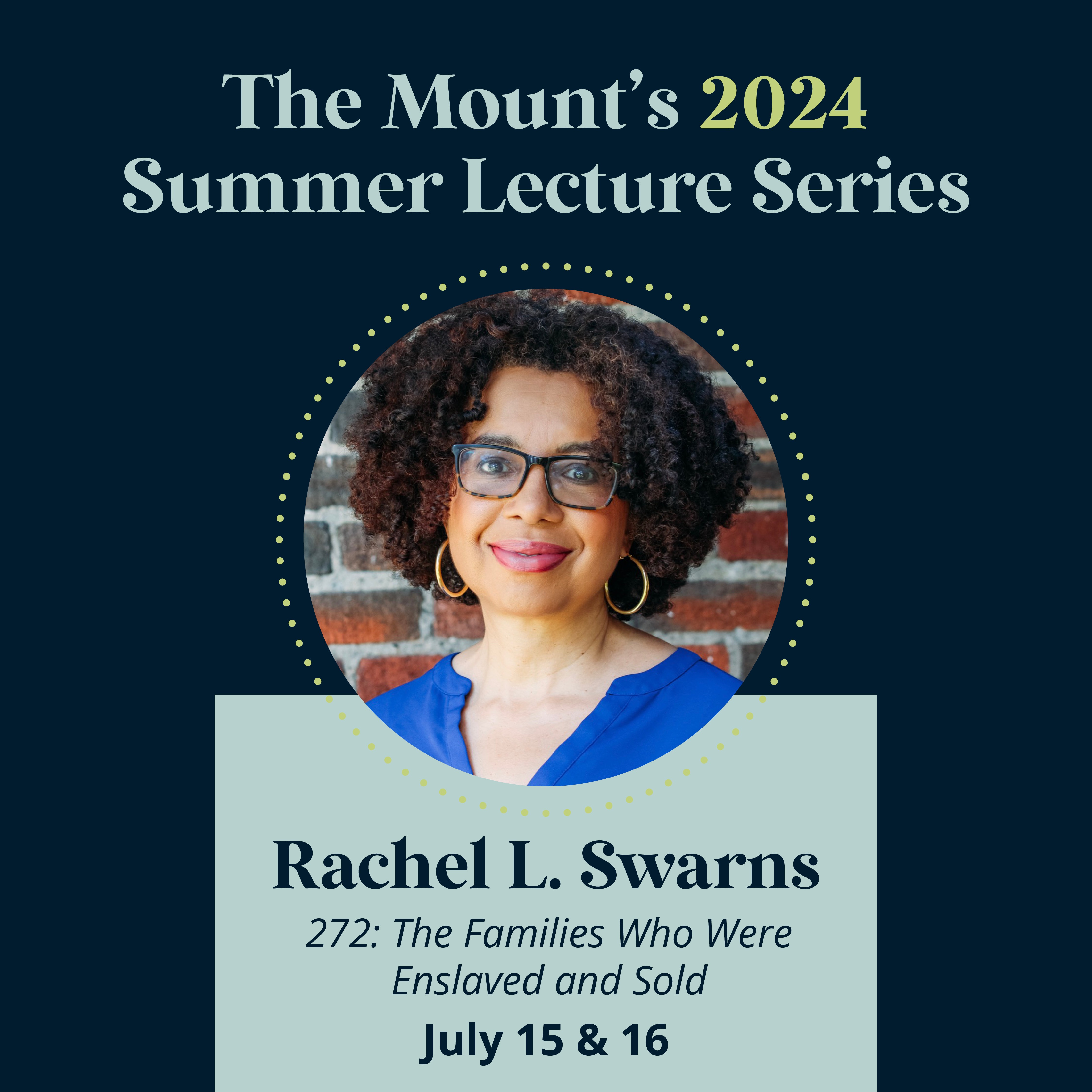 Monday lecture with Rachel L. Swarns