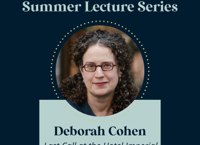 Tuesday lecture with Deborah Cohen